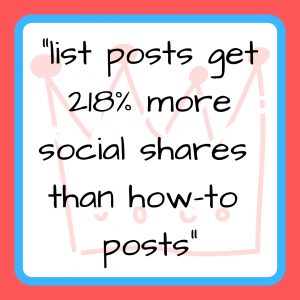 list posts for social media shares